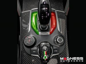 Alfa Romeo Stelvio Key Fob Cover  - Carbon Fiber - Black w/ QV Logo